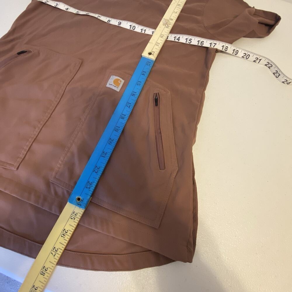 Carhartt Modern Fit Women S Work Scrub Nurse Uniform Set Brown Top & Pants - Picture 2 of 13
